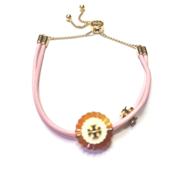 Tory Burch Pink and Gold Bracelet with Cream Accent - Picture 2 of 4